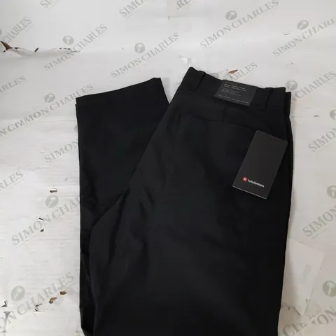LULULEMON RELAXED TAPERED TROUSER IN BLACK SIZE 34W 