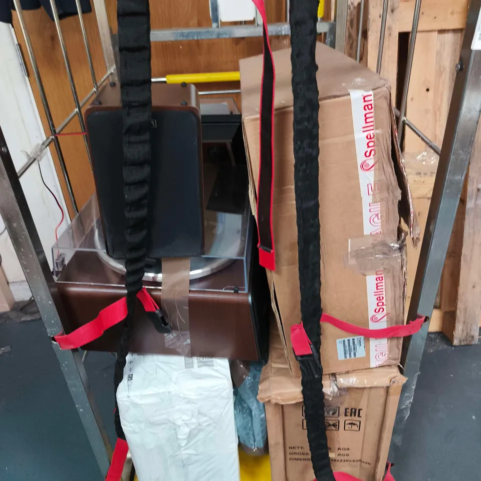 CAGE OF APPROXIMATELY 6 LENCO TURNTABLES - DAMAGED
