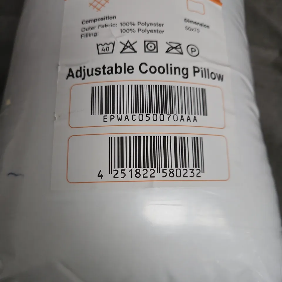 Emma Adjustable Cooling Pillow – White, 50x70 cm (sealed)