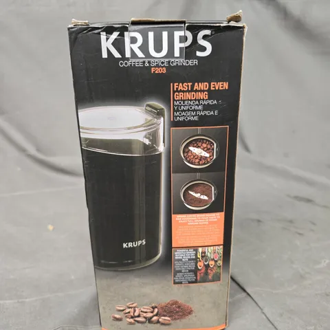 BOXED KRUPS F203 COFFEE & SPICE GRINDER 
