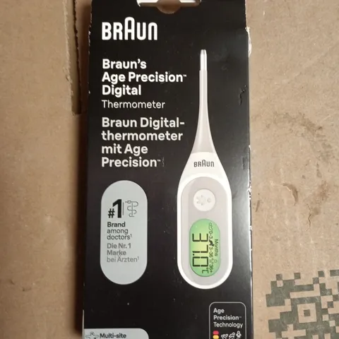 BRAUN AGE PRECISION DIGITAL THERMOMETER – BOXED