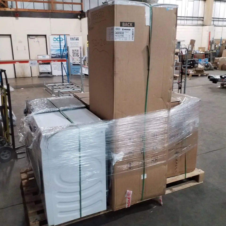 PALLET OF APPROXIMATELY 5 UNPROCESSED RAW RETURN WHITE GOODS TO INCLUDE;