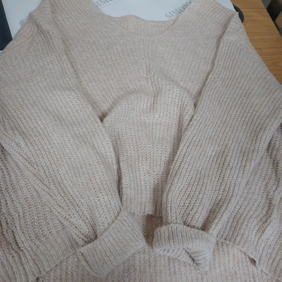 SHEIN WOOL JUMPER TAN - SIZE SMALL