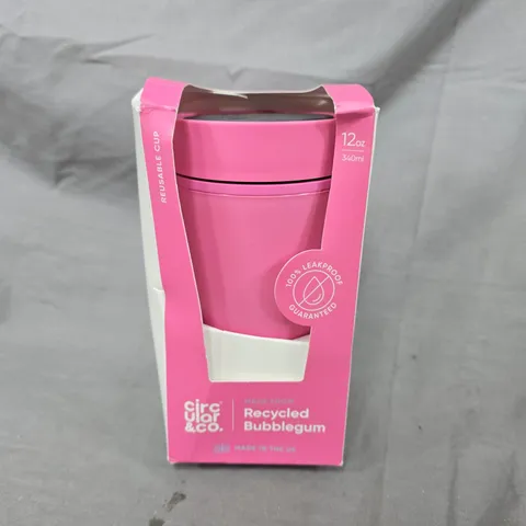 BOXED CIRCULAR & CO MADE FROM RECYCLED BUBBLEGUM CUP IN PINK (340ML)