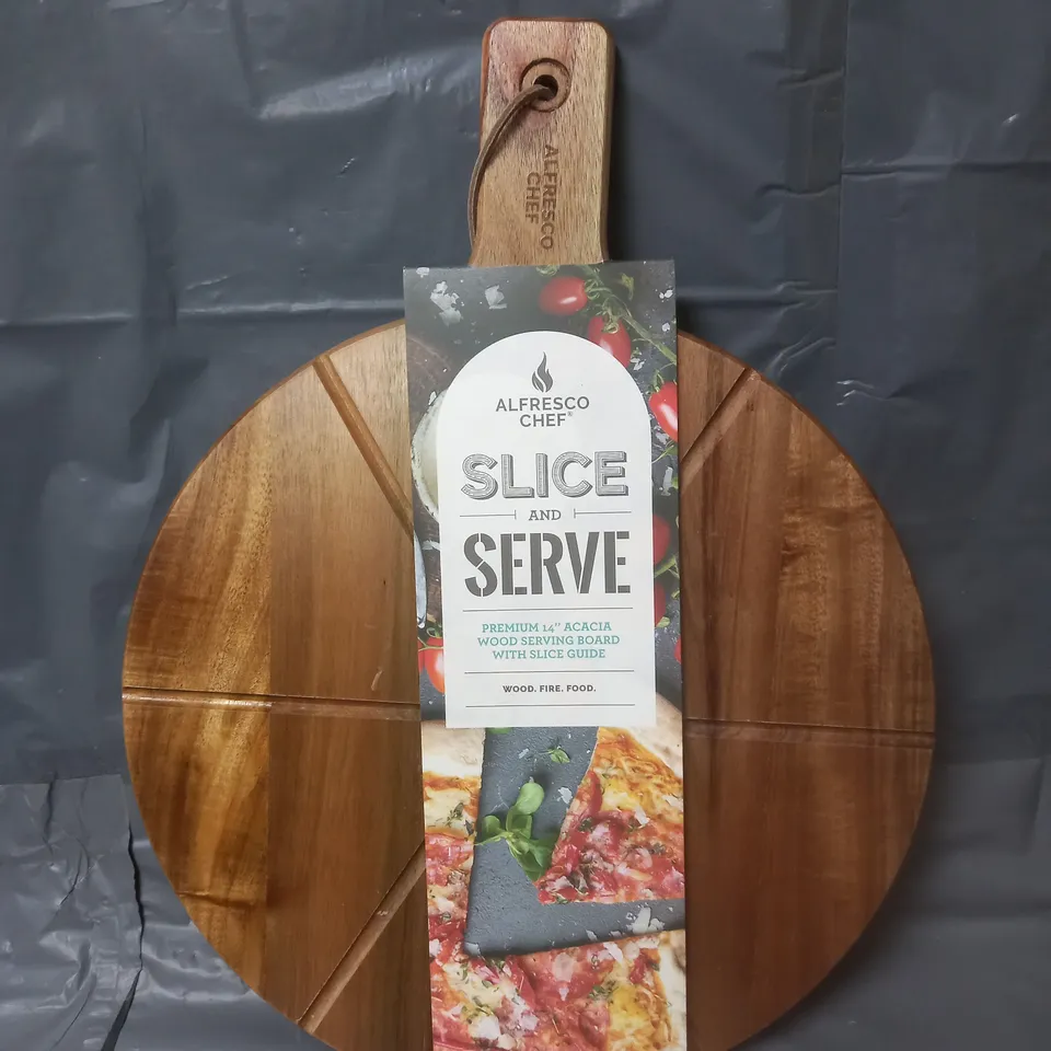 ALFRESCO SLICE & SERVE 14" SERVING BOARD 