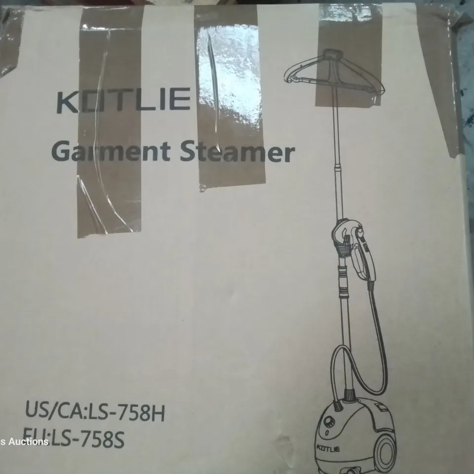 PALLET OF ASSORTED PRODUCTS, INCLUDING, GARMENT STEAMER, TV STAND, HARDWOOD CHAIR, OUTDOOR RUG.