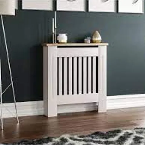 BOXED VIDA DESIGNS ARLINGTON SMALL RADIATOR COVER - WHITE & OAK