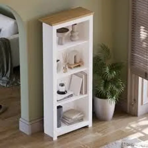 BOXED 140CM H X 70CM W STANDARD BOOKCASE - WHITE (1 BOX)