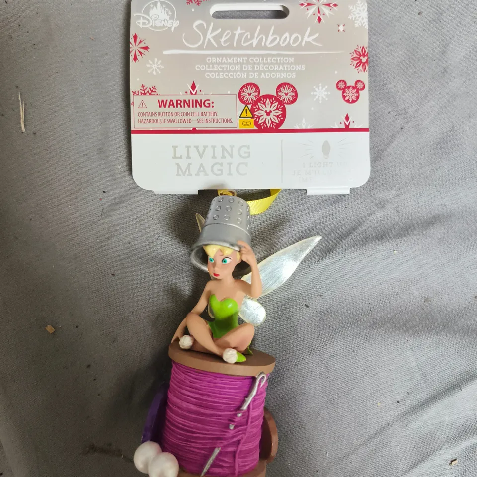 APPROXIMATELY 6 DISNEY SKETCHBOOK TINKER BELL ORNAMENTS