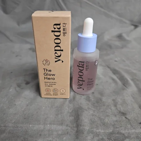 BOXED YEPODA THE GLOW HERO BAKUCHIOL OIL SERUM HYBRID 30ML