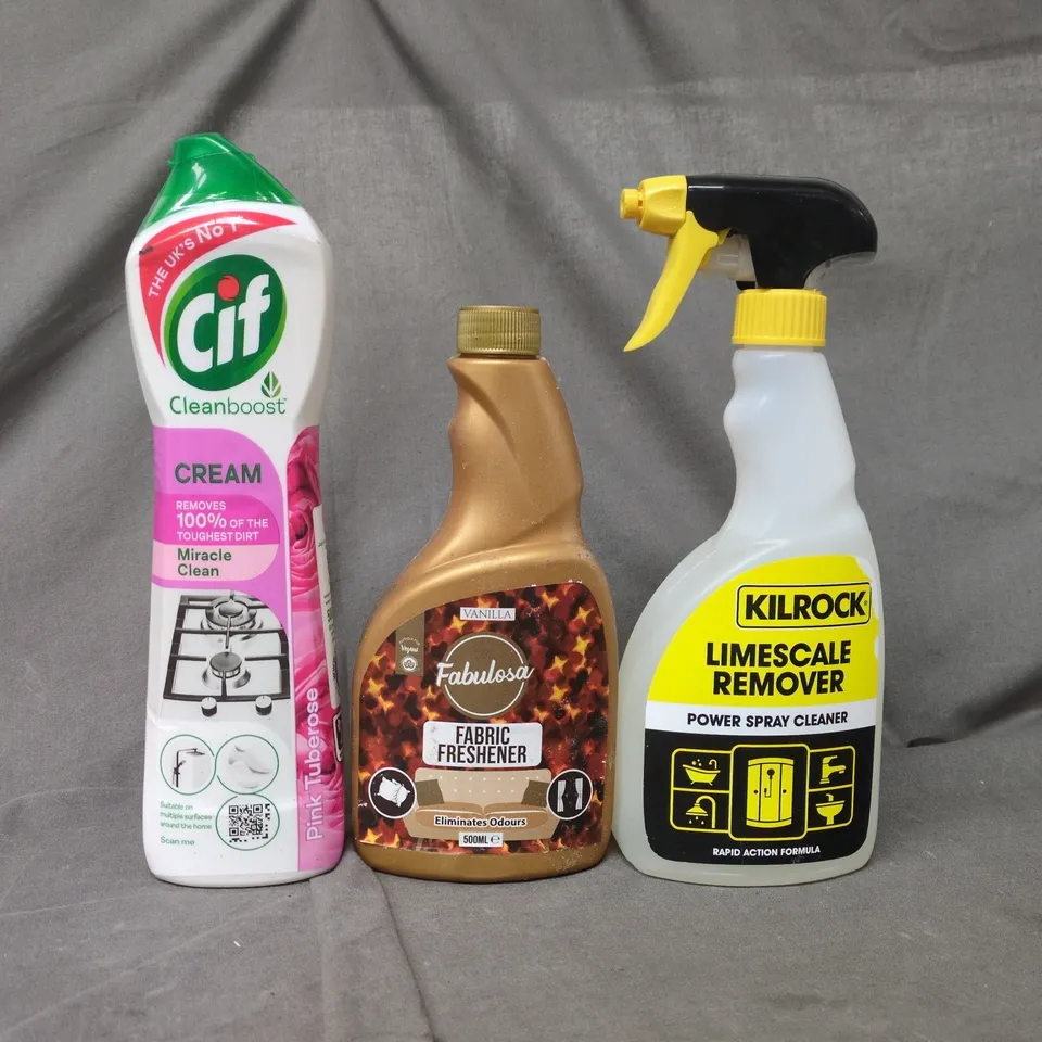 APPROXIMATELY 20 ASSORTED HOUSEHOLD ITEMS TO INCLUDE CIF, FABULOSA, KILROCK, ETC - COLLECTION ONLY