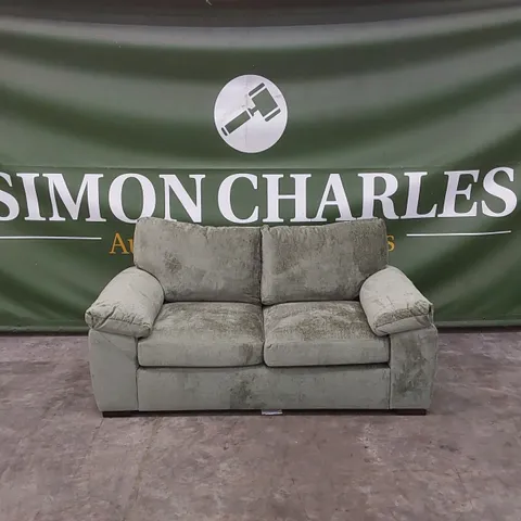 SALERNO STANDARD 2 SEATER FABRIC SOFA - GREEN