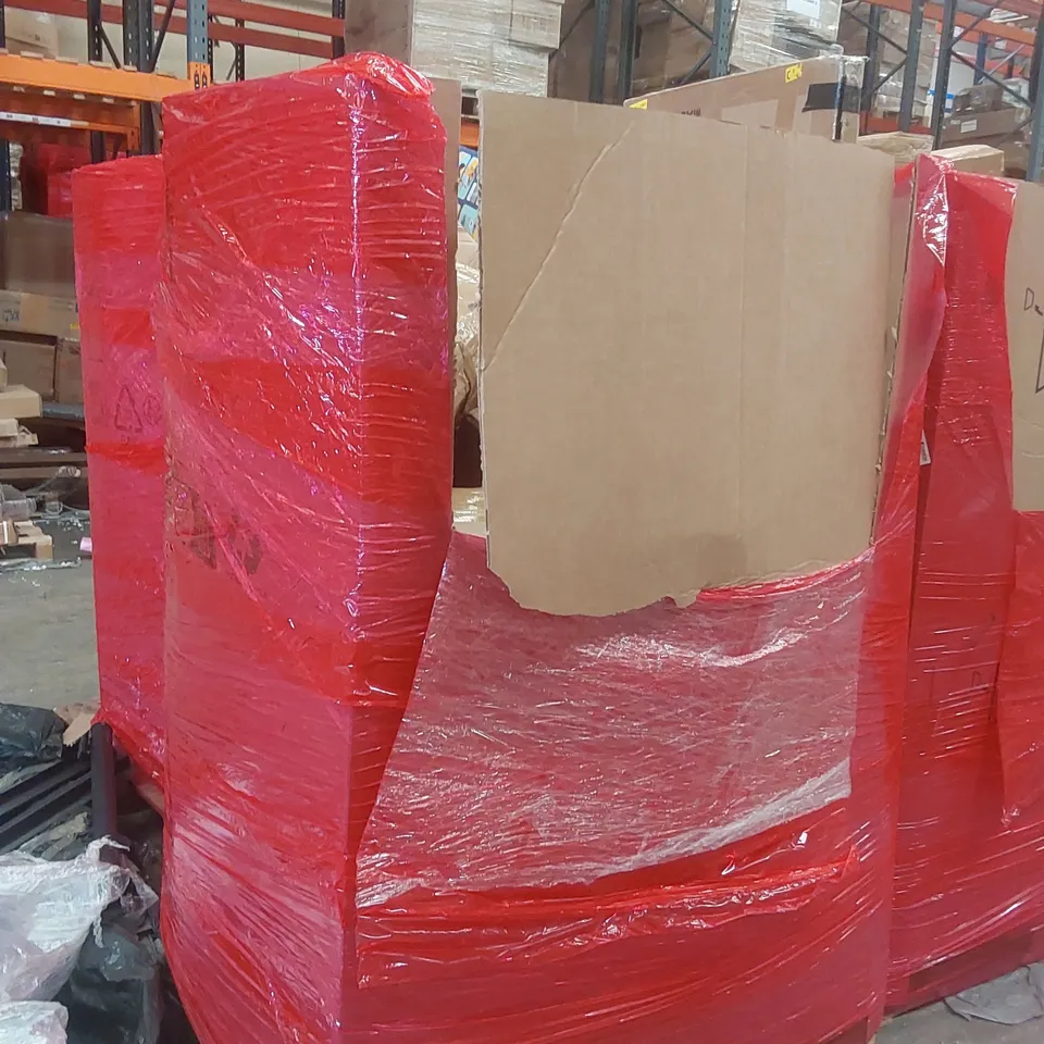 PALLET CONTAINING A VERY LARGE QUANTITY OF ASSORTED ITEMS INCLUDING: TOWER AIR COOLER, ARTIFICIAL OLIVE TREE, SAND AND WATER ENGINEERING GAME, ELHO PLANTER ECT