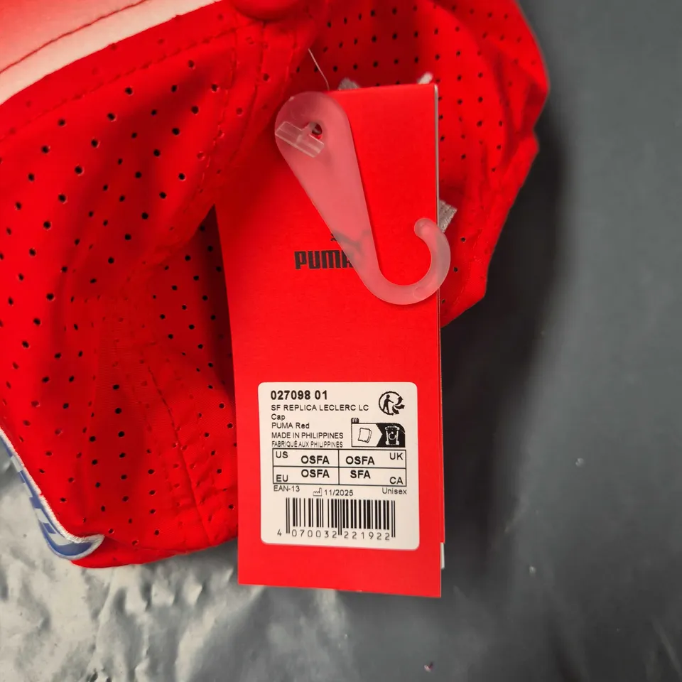 FERRARI PUMA RED CAP – REPLICA LECLERC LC CAP, ONE SIZE (OSFA)
