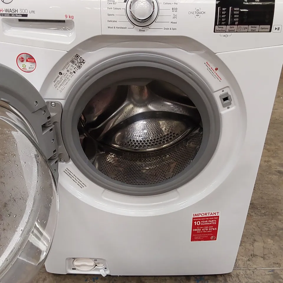 HOOVER H-WASH 300 LITE H3W492DA4/1-80 9KG WASHING MACHINE WITH 1400 RPM - WHITE - B RATED
