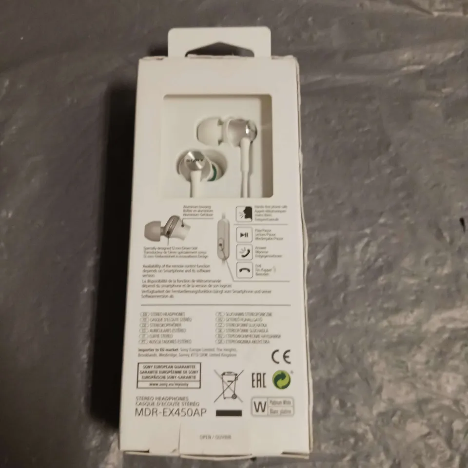 BOXED SONY STEREO HEADPHONES MDR-EX450AP
