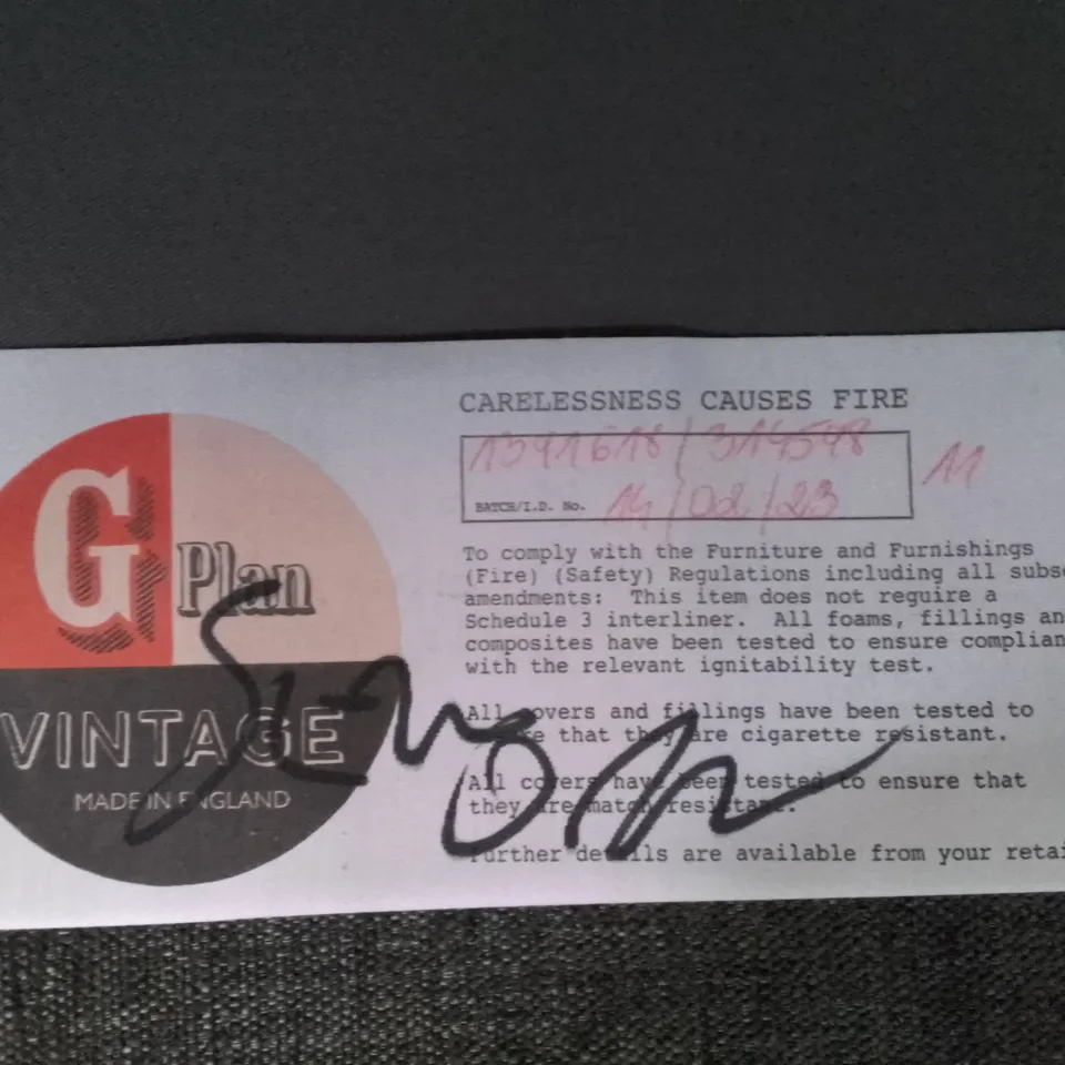 QUALITY DESIGNER G-PLAN VINTAGE 59 RR 2 PIECE CORNER SOFA - FLECK PEWTER FABRIC