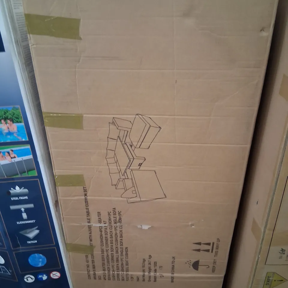 BOXED  ARUBA 6 SEATER CORNER SET CUSHION SET