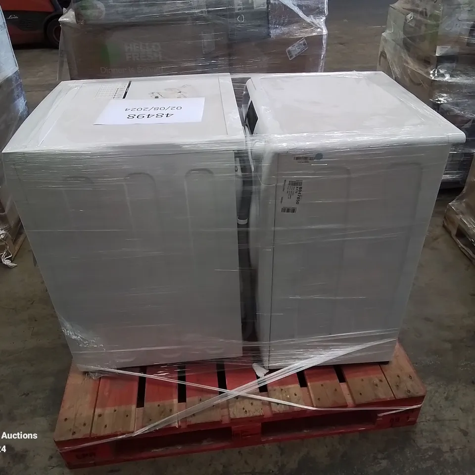 HAIER FREESTANDING WASHING MACHINE IN WHITE AND CANDY SMART PRO FREESTANDING WASHING MACHINE - UNPROCESSED RAW RETURNS