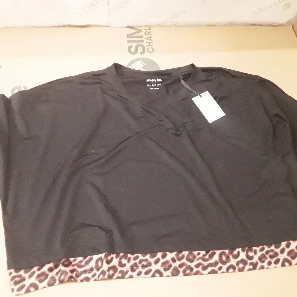 BOXED BRAND NEW SIMPLY BE T SHIRTS SIZE 24 LEOPARD AND BLACK COLOUR APPROXIMATELY 40 PIECES