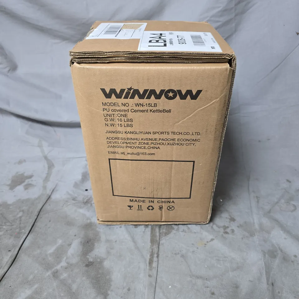 WINNOW 15LB KETTLE BELL BOXED