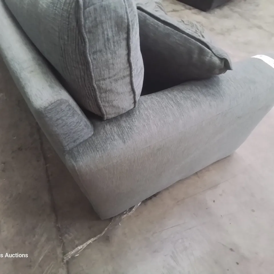 DESIGNER THREE SEATER SOFA GREY FABRIC