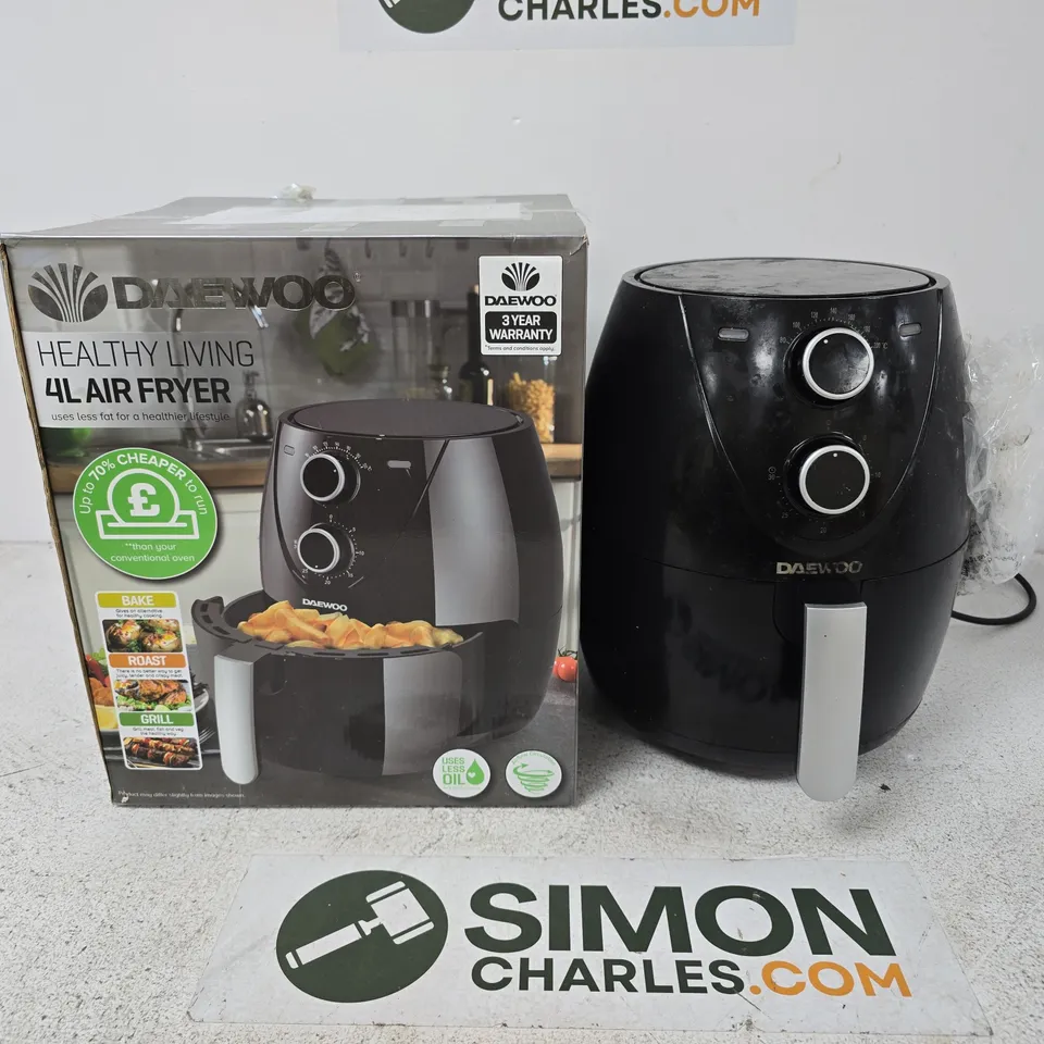 DAEWOO HEALTHY LIVING 4L AIR FRYER - BOXED