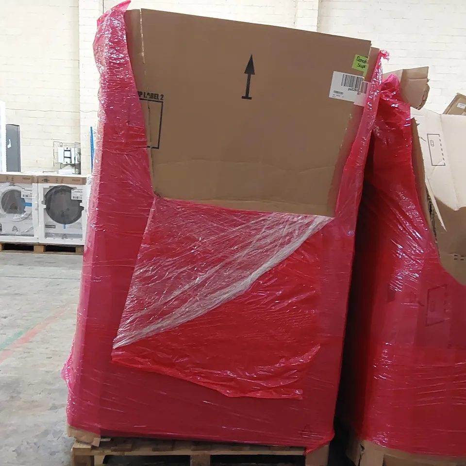 PALLET OF ASSORTED HOMEWARE AND CONSUMER PRODUCTS TO INCLUDE; PROFESSIONAL BLENDER, WAX MELTING FURNACE, 48" TRAMPOLINE, PET CRATE, PLAYPEN ECT.