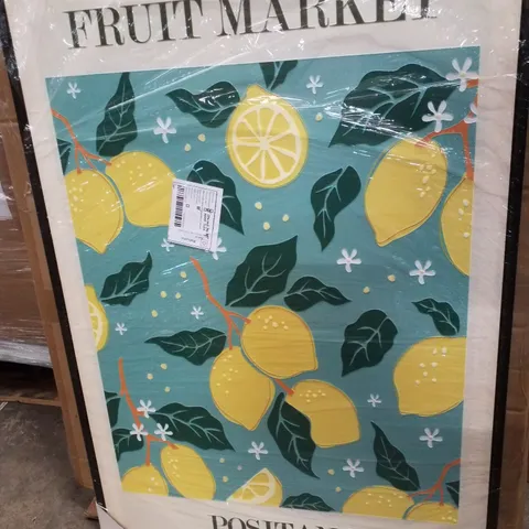 BOXED FRUIT MARKET POSITANO FRAMED CANVAS PRINT