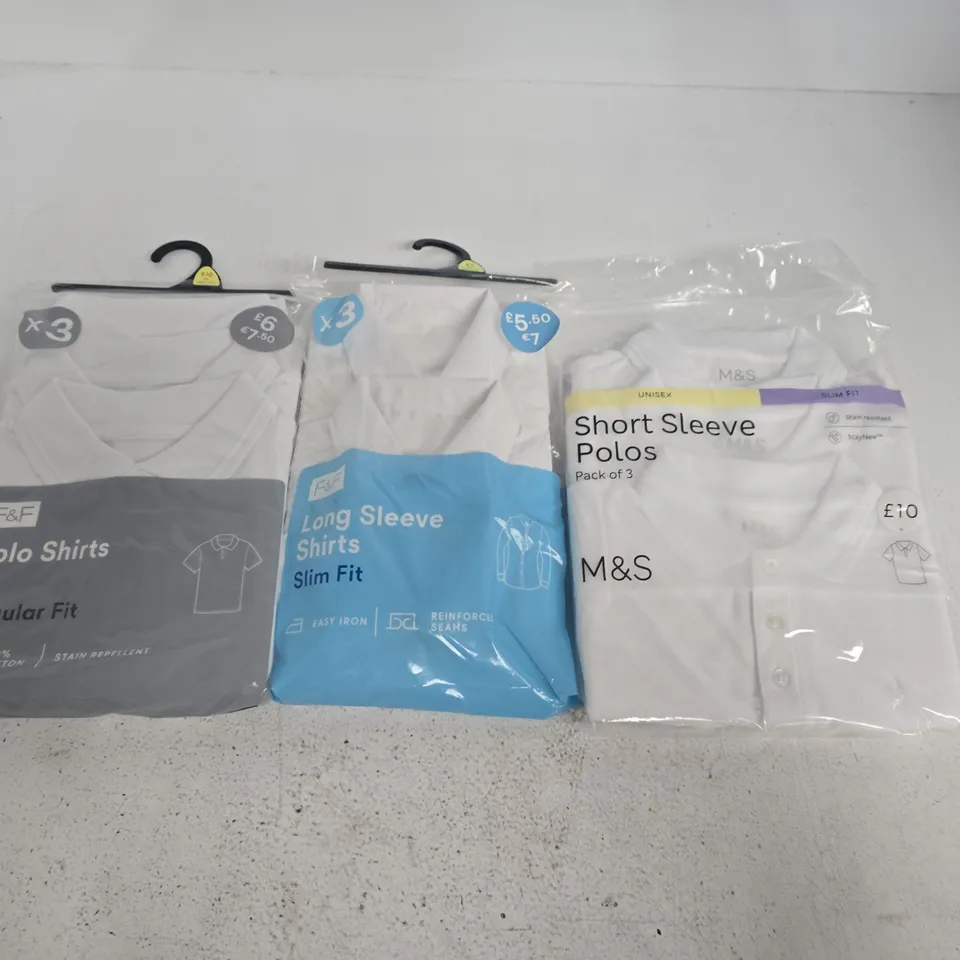 LOT OF APPROXIMATELY 22 ASSORTED PACKS OF KIDS SHIRTS TO INCLUDE LONG SLEEVE AND POLO - UNCHECKED SIZES