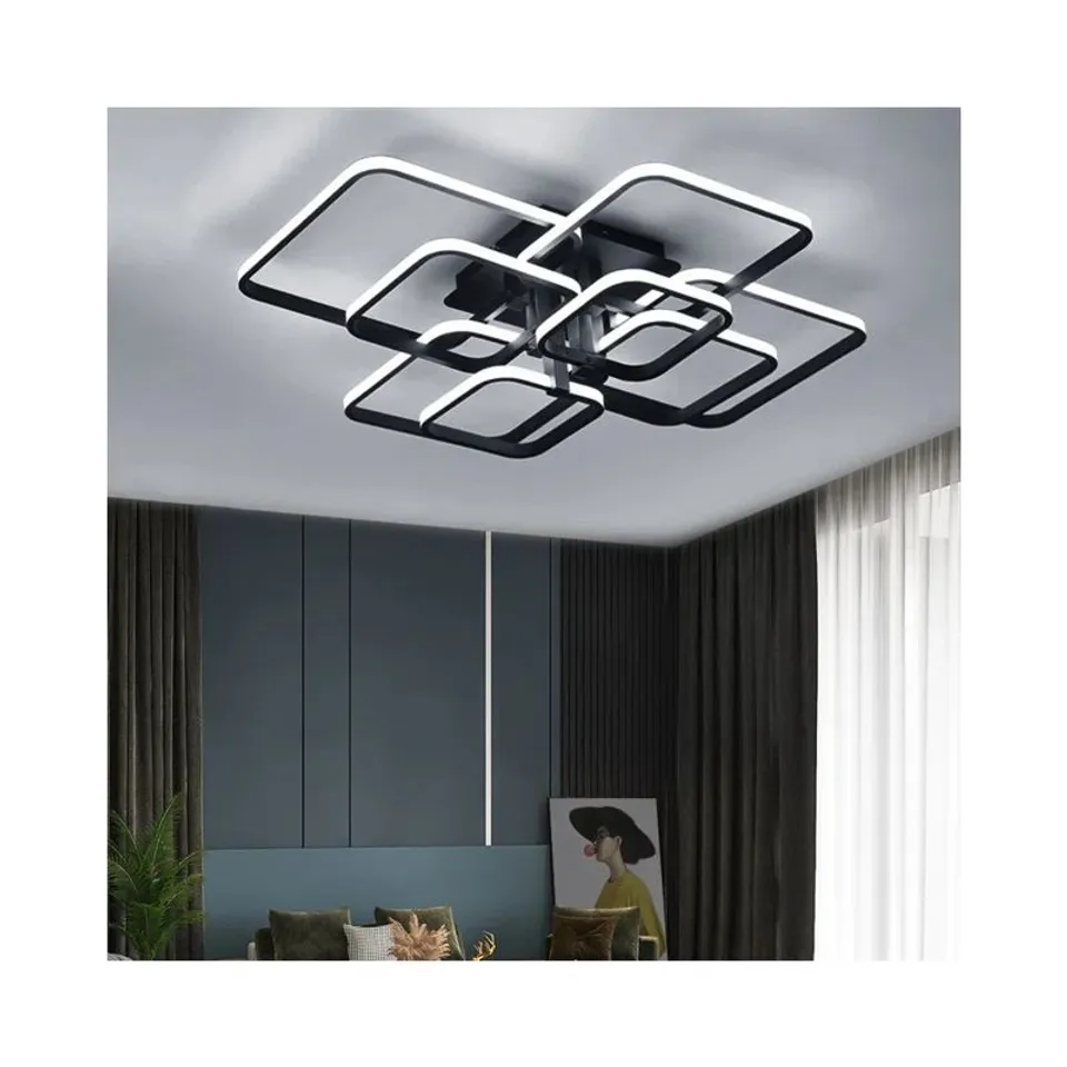 BOXED 8-LIGHT 93CM LED SEMI FLUSH MOUNT (1 BOX)