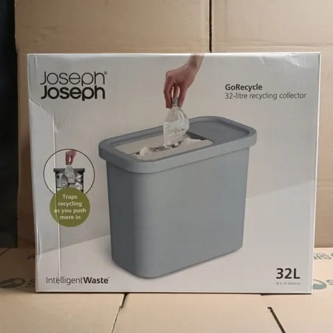 BOXED JOSEPH JOSEPH GO RECYCLE 32-LITRE RECYCLING COLLECTOR