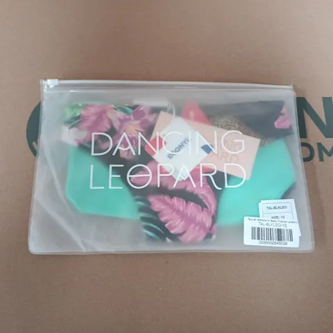 BAGGED DANCING LEOPARD TALLULAH BOTTOMS IN BLACK TROPICAL LEOPARD - SIZE 10