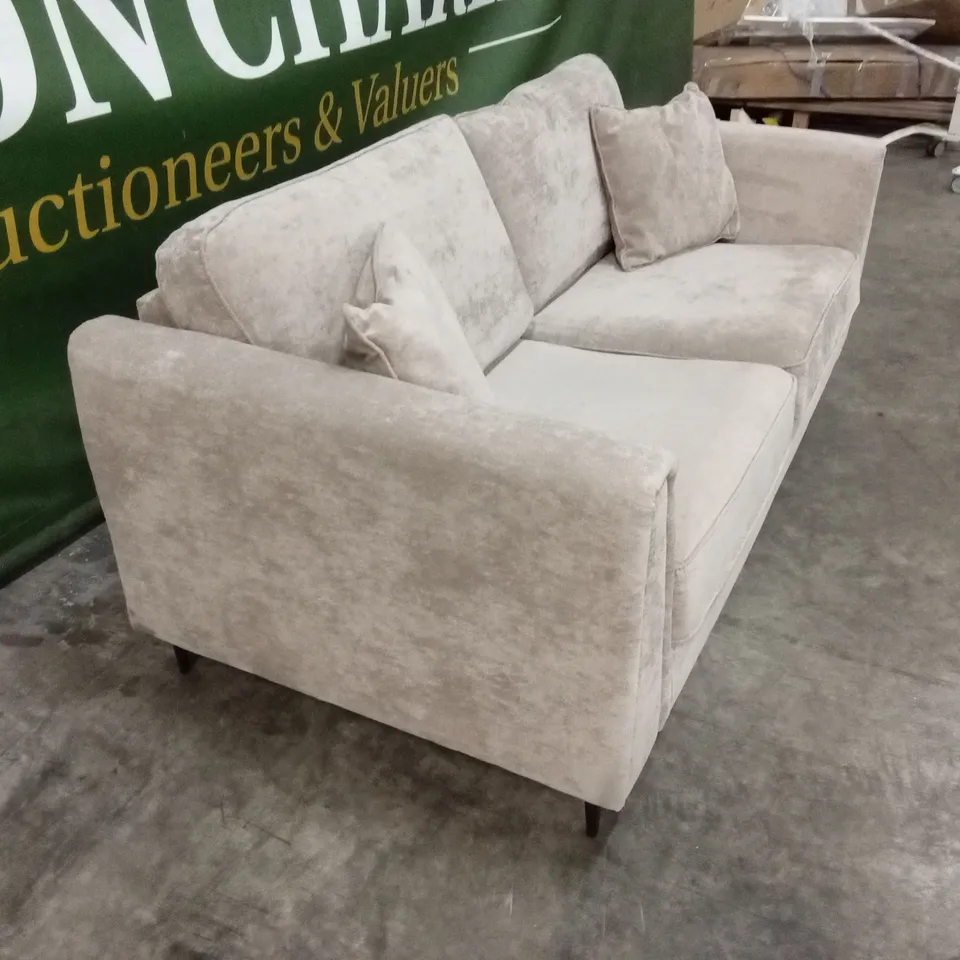 MESSINA 3 SEATER STANDARD BACK FABRIC SOFA - NATURAL RRP £649