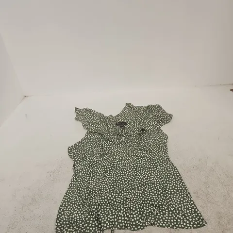 NOBODY'S CHILD GREEN POLKA DOT DRESS – UK 10 (EU 38, USA 6) MADE IN VIETNAM