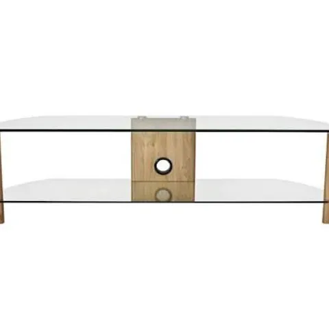 BOXED ALPHASON CENTURY ADCE1500-LO CLEAR GLASS TV STAND