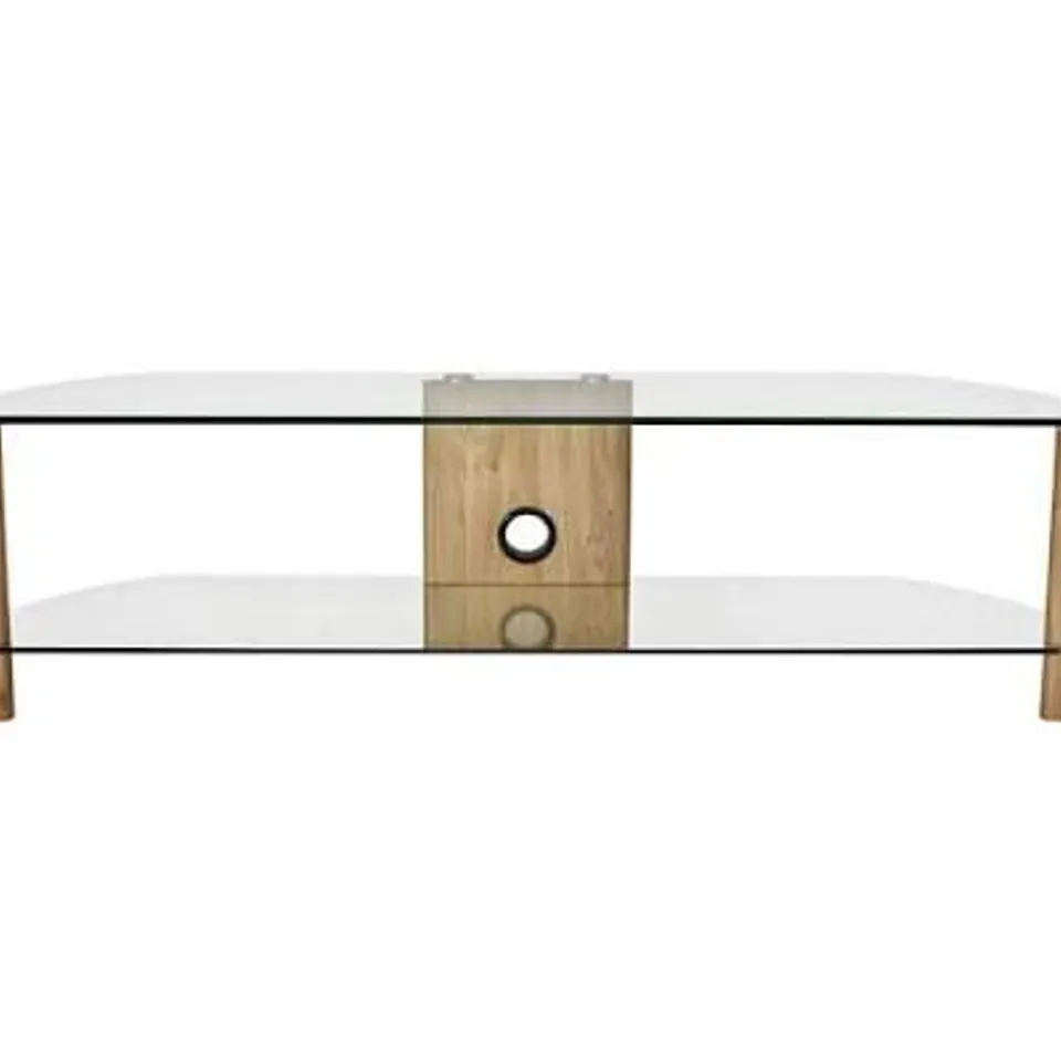 BOXED ALPHASON CENTURY ADCE1500-LO CLEAR GLASS TV STAND