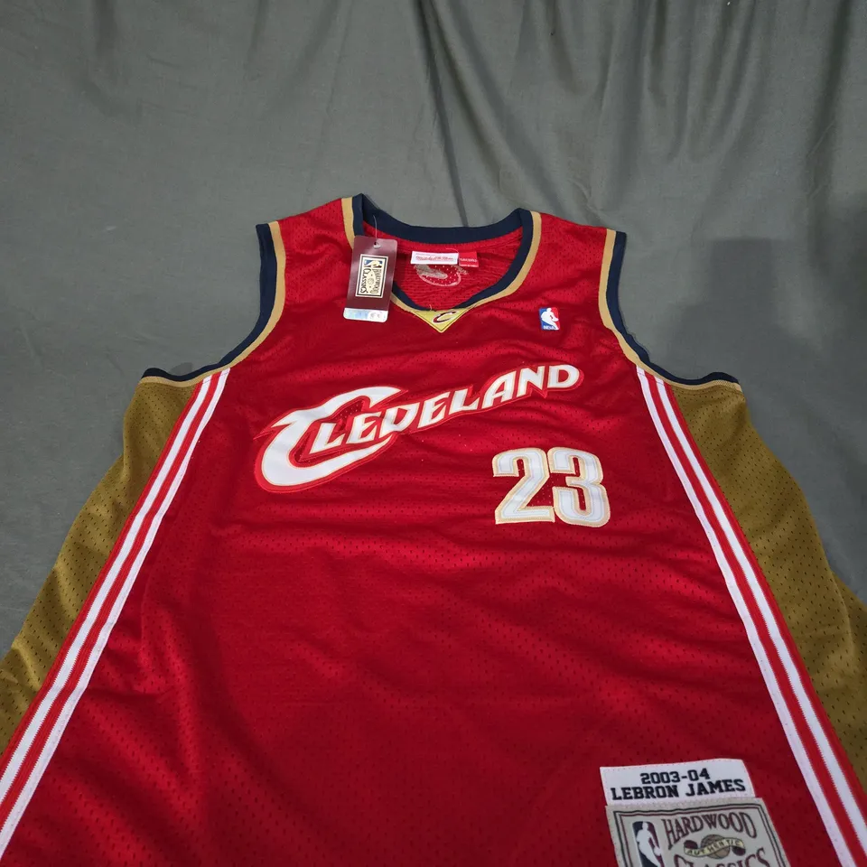 NBA CLEVELAND CAVALIERS JERSEY WITH JAMES 23 SIZE 3XL