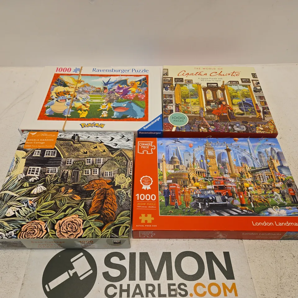 4 X JIGSAW PUZZLES – LONDON LANDMARKS & THEMED DESIGNS ( ASSORTED )