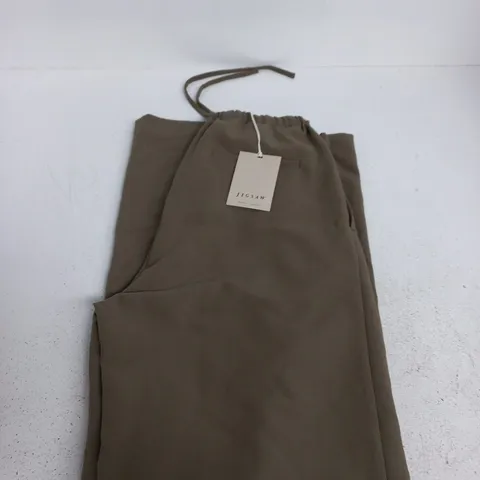 JIGSAW TAILORED DRAWSTRING TROUSERS – GREEN, UK 8