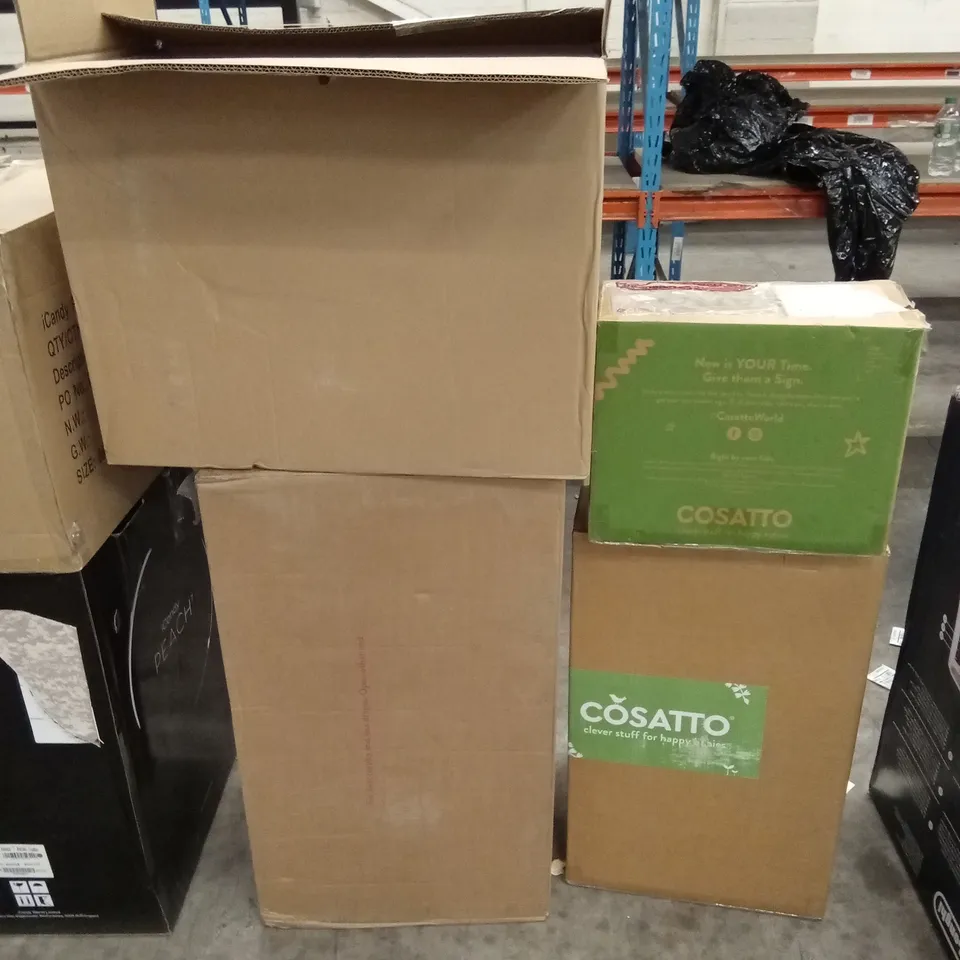 BOXED COSATTO WOW 2 TRAVEL SYSTEM BUNDLE - SILHOUETTE // INCLUDES STROLLER, CARRY COT, CAR SEAT, I-SIZE BASE AND ACCESSORIES (4 BOXES) PARTS)