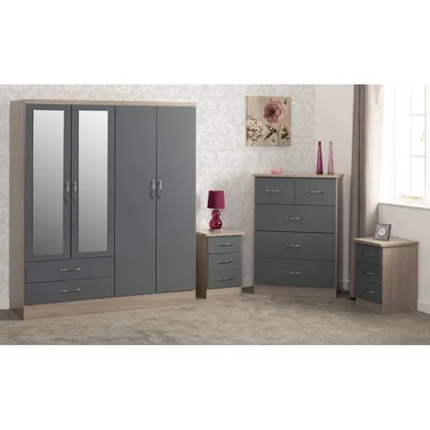 BOXED CASCIO 4 PIECE BEDROOM SET (7 BOXES)