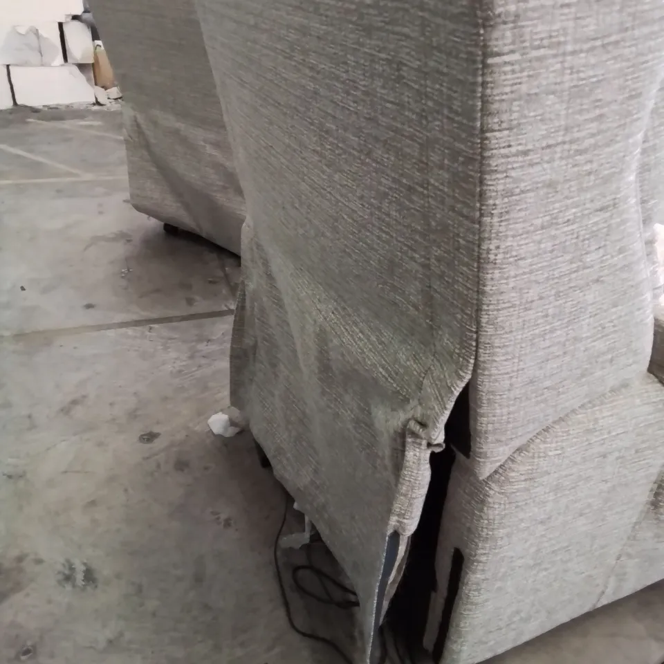 QUALITY BRITISH DESIGNER G PLAN POWER RISE & RECLINING EASY CHAIR LIGHT GREY FABRIC 