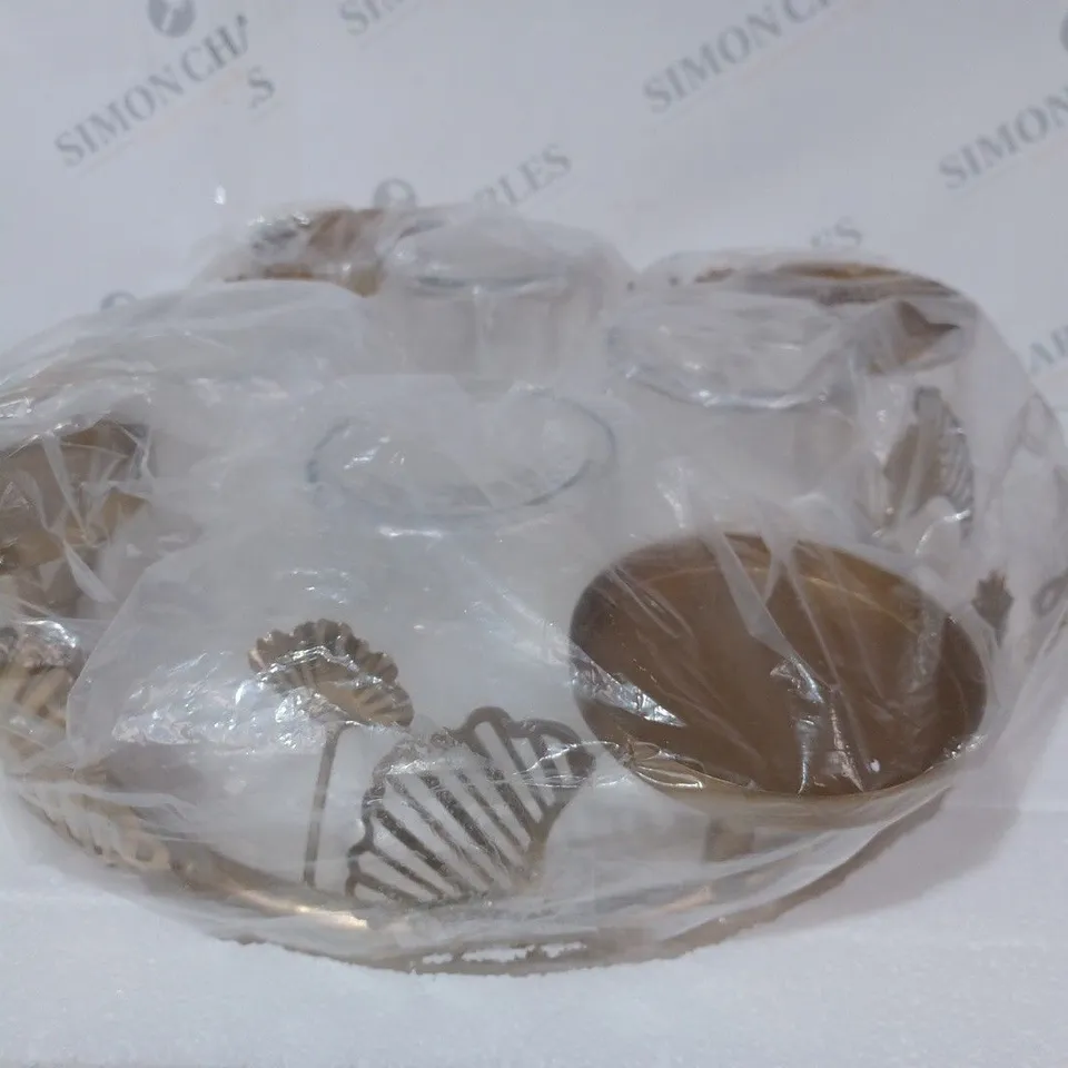 ALISON CORK GINKO CENTREPIECE CANDLE HOLDER