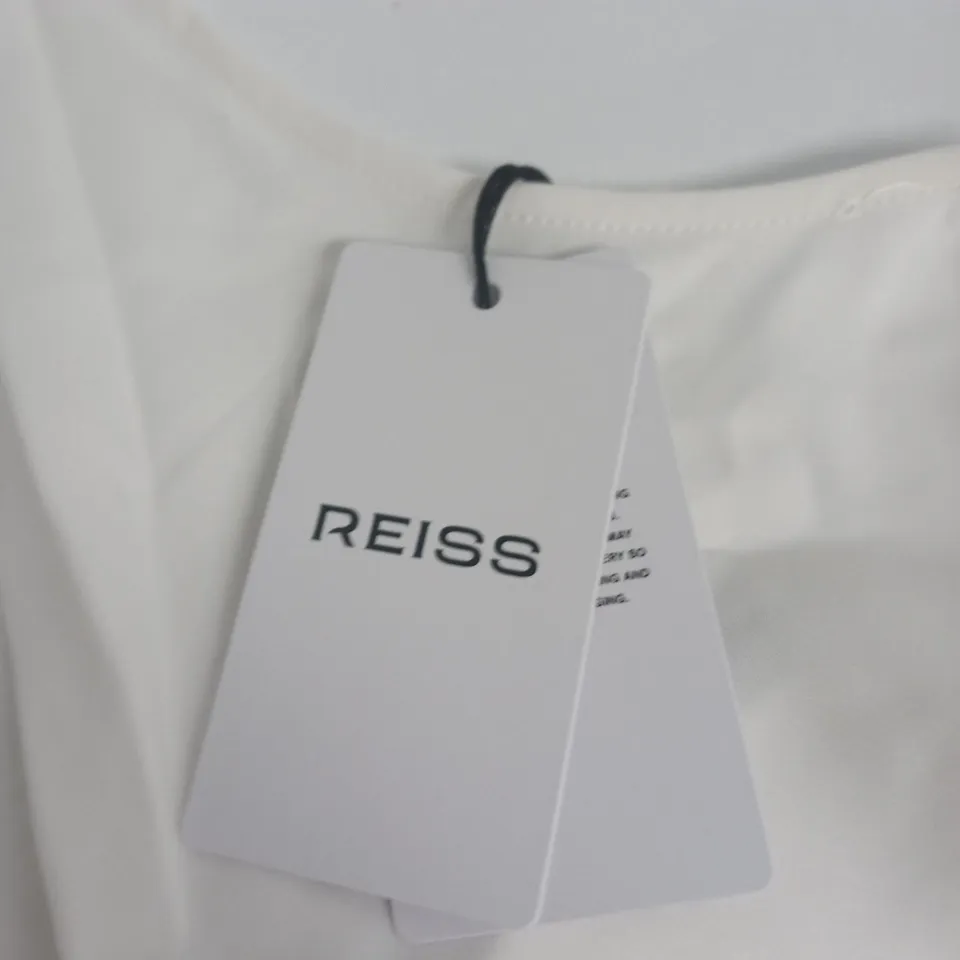 REISS QUINN DRAPE DETAIL OCCASION DRESS - IVORY, UK8 (US4)