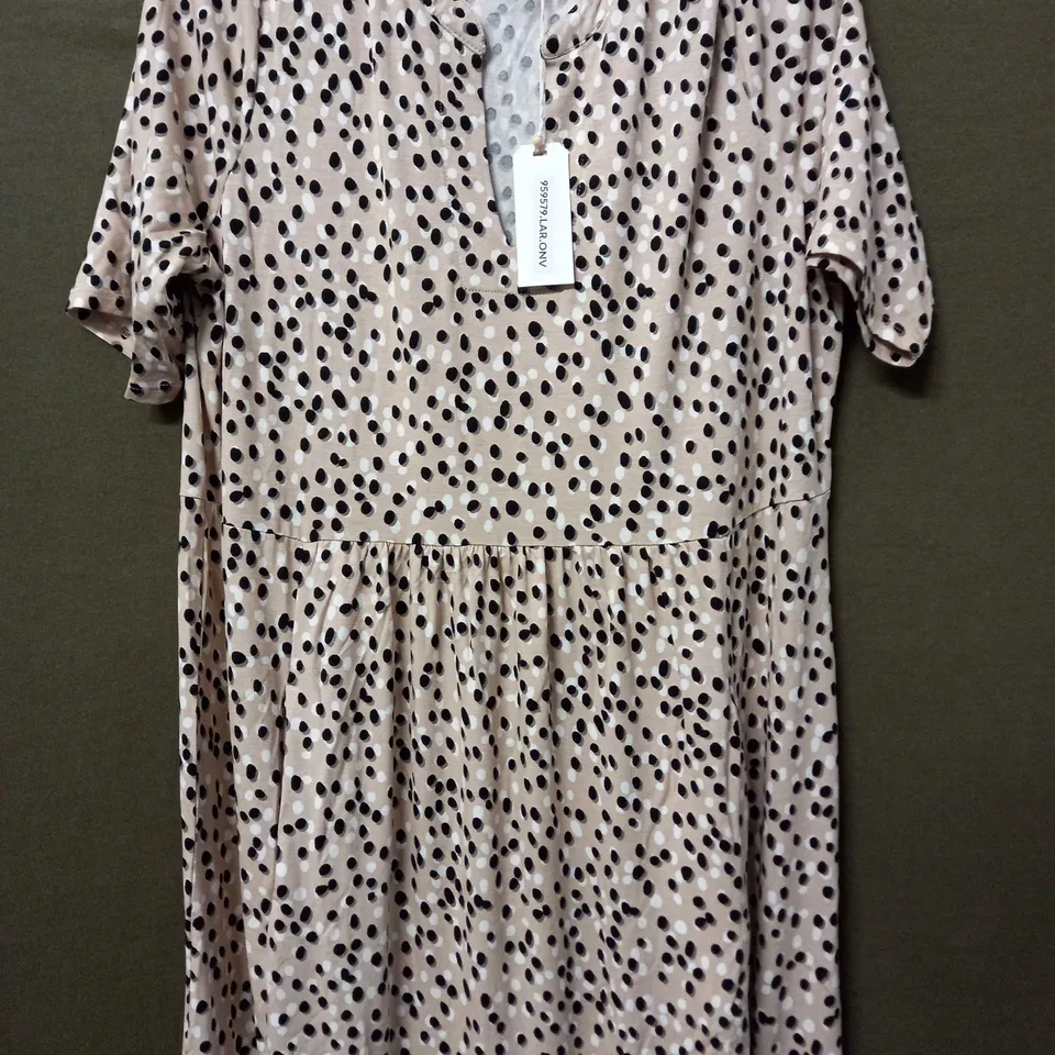 MAISON DE NIMES MAXI DRESS POKEDOT STONE - LARGE