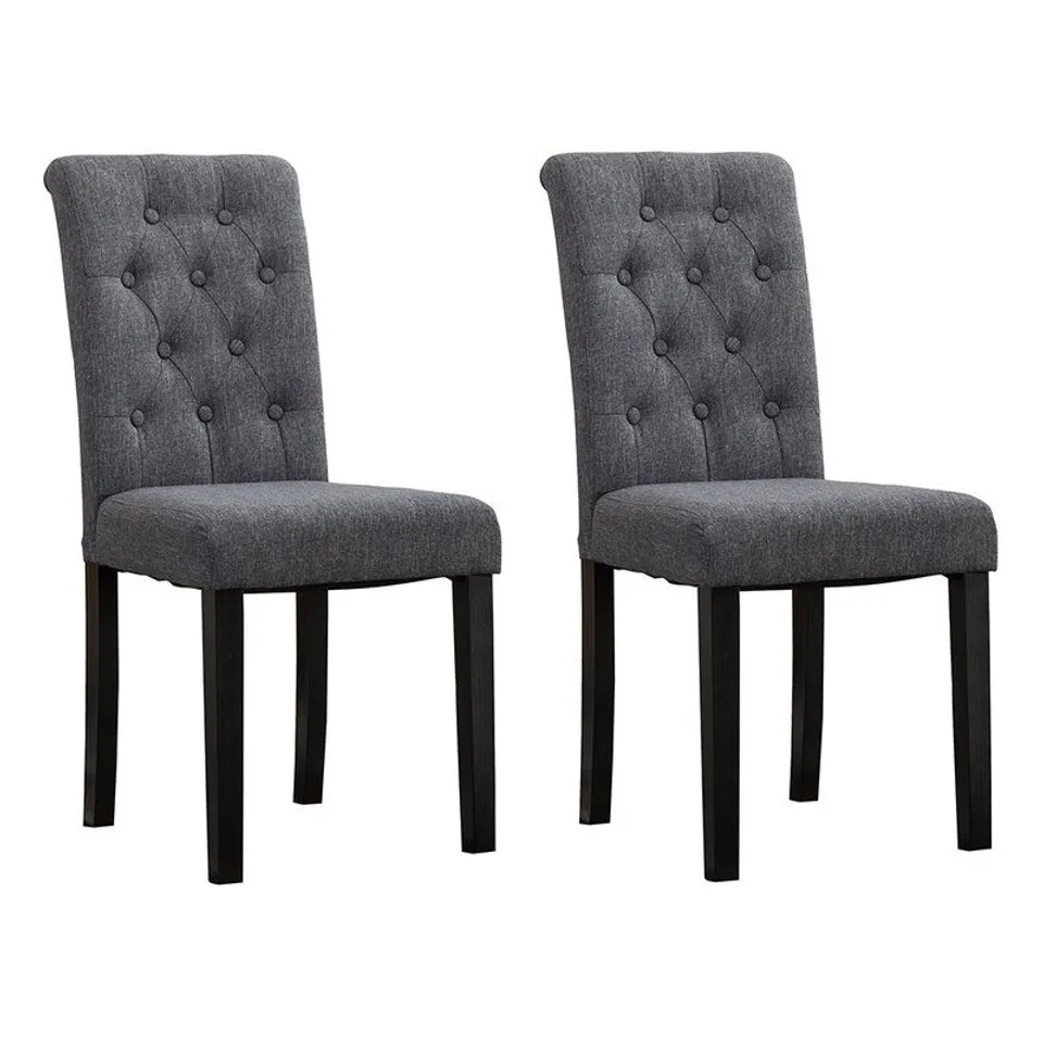 BOXED PAIR OF BRAIRNARD GREY UPHOLSTERED DINING CHAIRS (1 BOX)