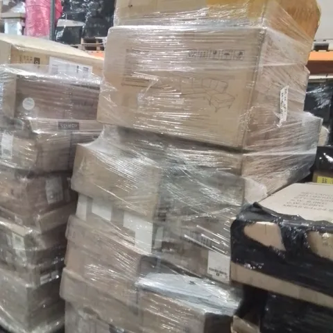 PALLET OF ASSORTED HOUSEHOLD GOODS AND PRODUCTS TO INCLUDE;SOFA,BALANCE BIKE,SHELF 