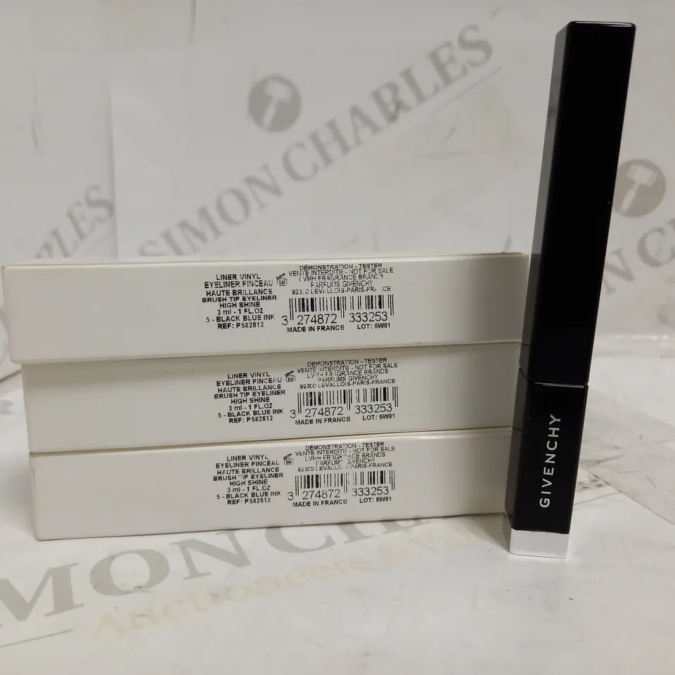 LOT OF 3 GIVENCHY VINYL EYELINER IN BLACK BLUE INK