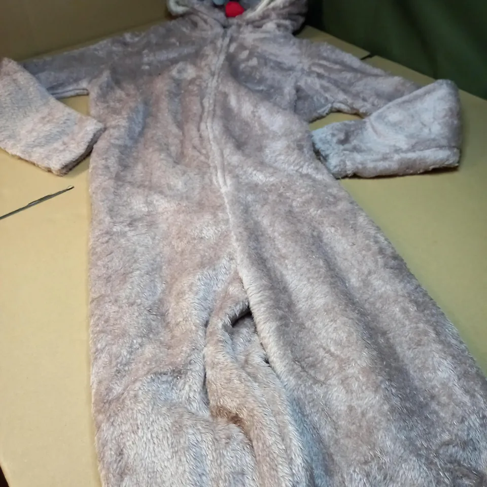 LOUNGEABLE DUSTY PINK SOFT FLUFFY ONESIE